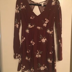 Floral Burgundy Dress
